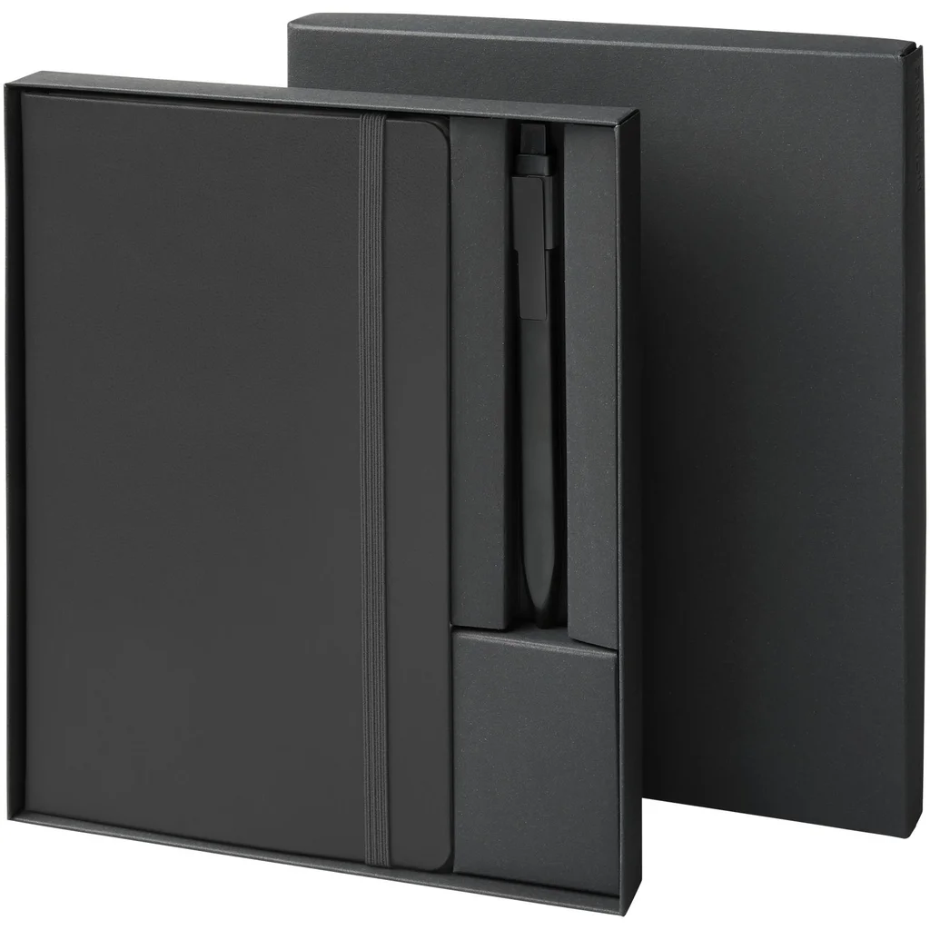 Hovedproduktbilde for Solid svart Moleskine Notatblokk og Penn Gavesett