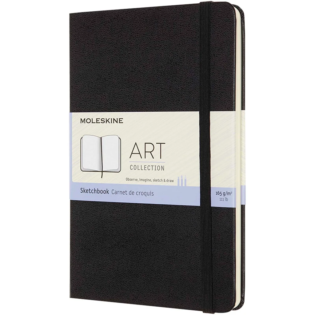 Hovedproduktbilde for Solid svart Moleskine M Skissebok
