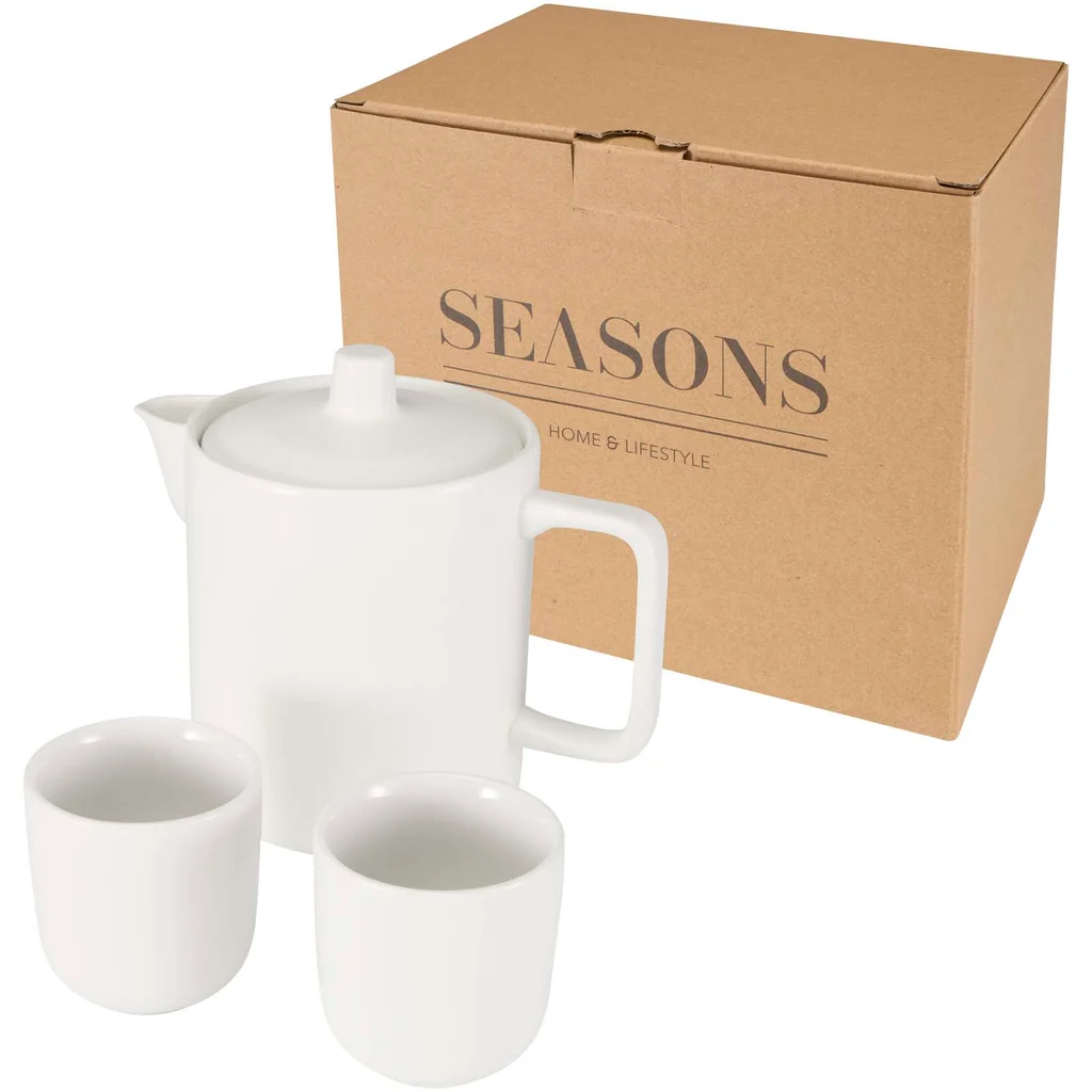 Hovedproduktbilde for Hvit Seasons Suki Sett med Tekanne og Kopper
