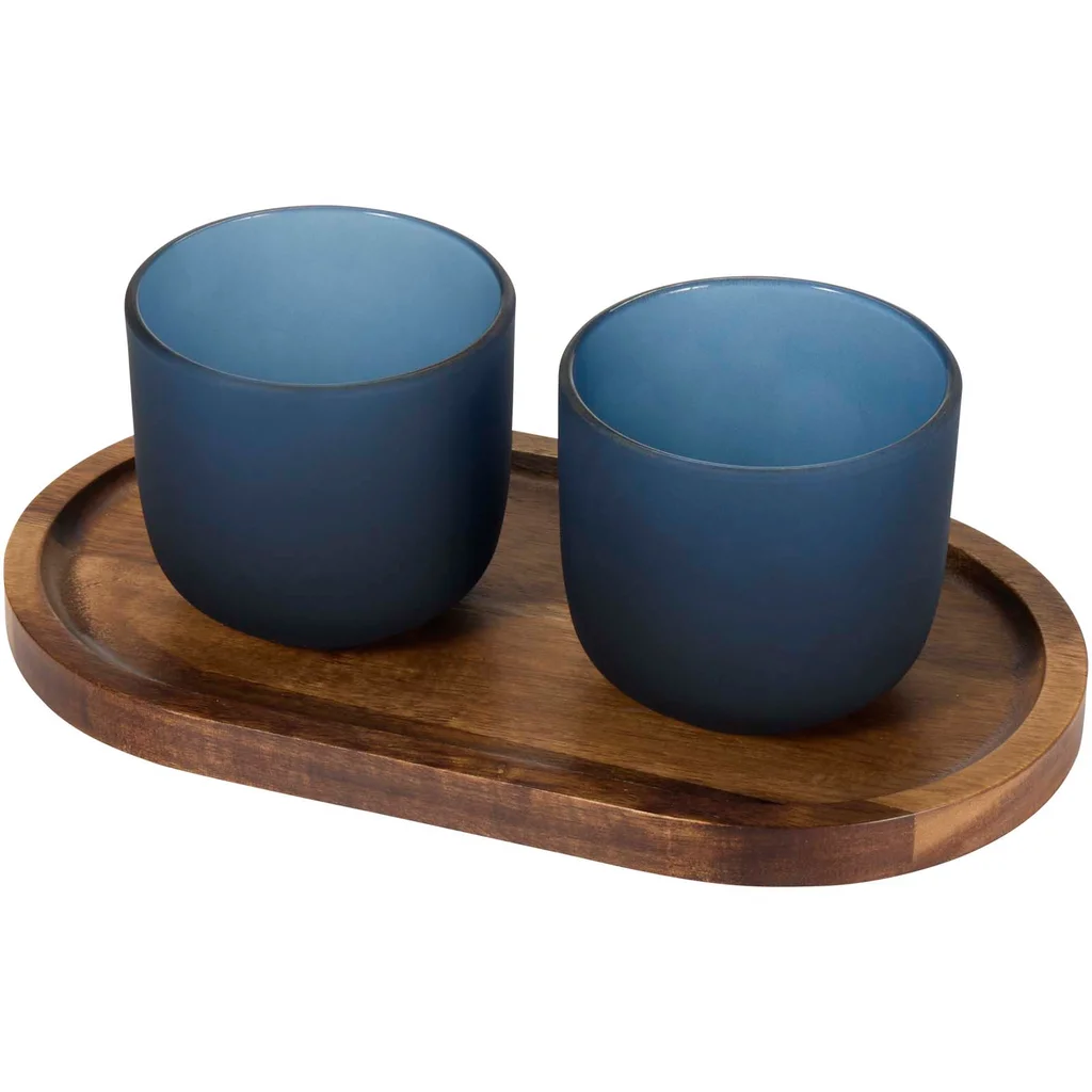 Hovedproduktbilde for Hale blue Seasons Male Sett med Serveringsbrett og Glasskopper