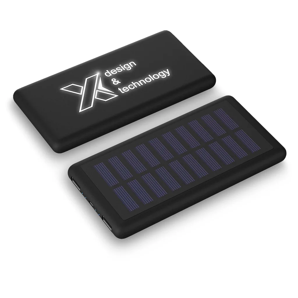 Hovedproduktbilde for Solid svart SCX.design P30 8000 mAh Solcelle Powerbank