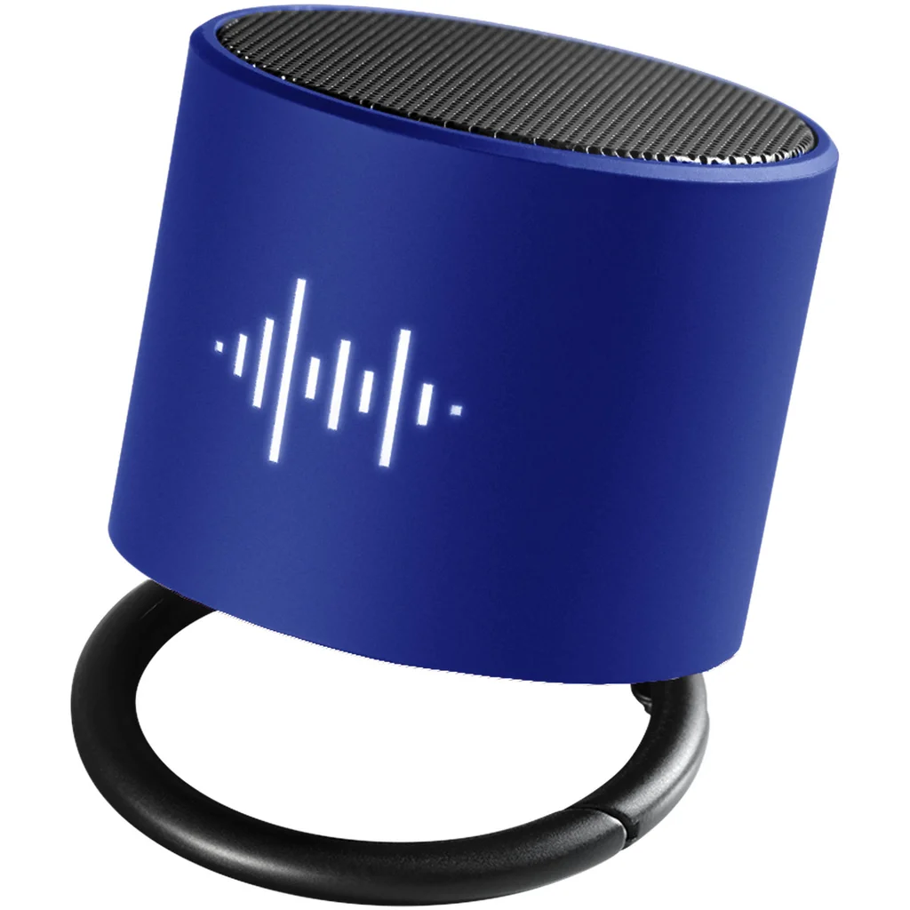 Hovedproduktbilde for Refleks blå/Solid svart SCX.design S26 3W Lysende Logo Ring Bluetooth® Høyttaler