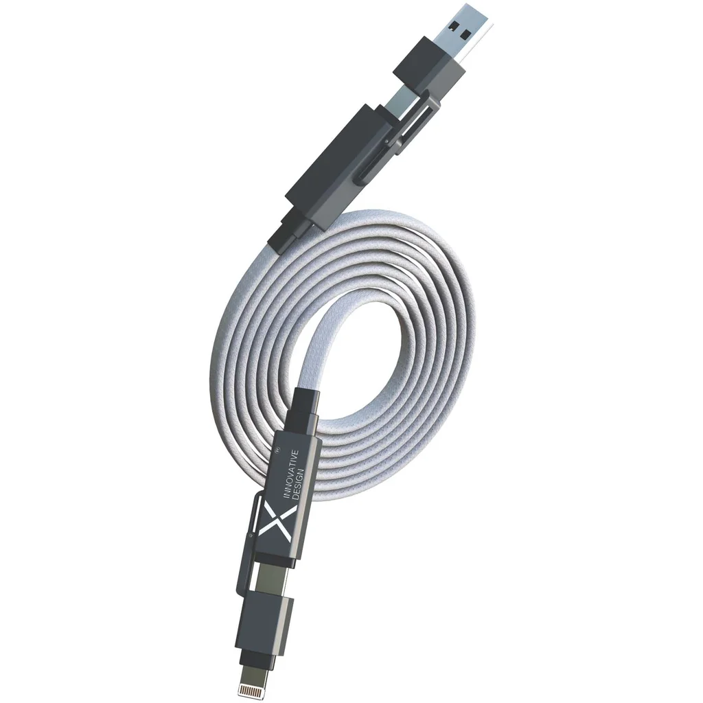 Hovedproduktbilde for Grå SCX.design C58 60W Magnetisk Flat Ladekabel