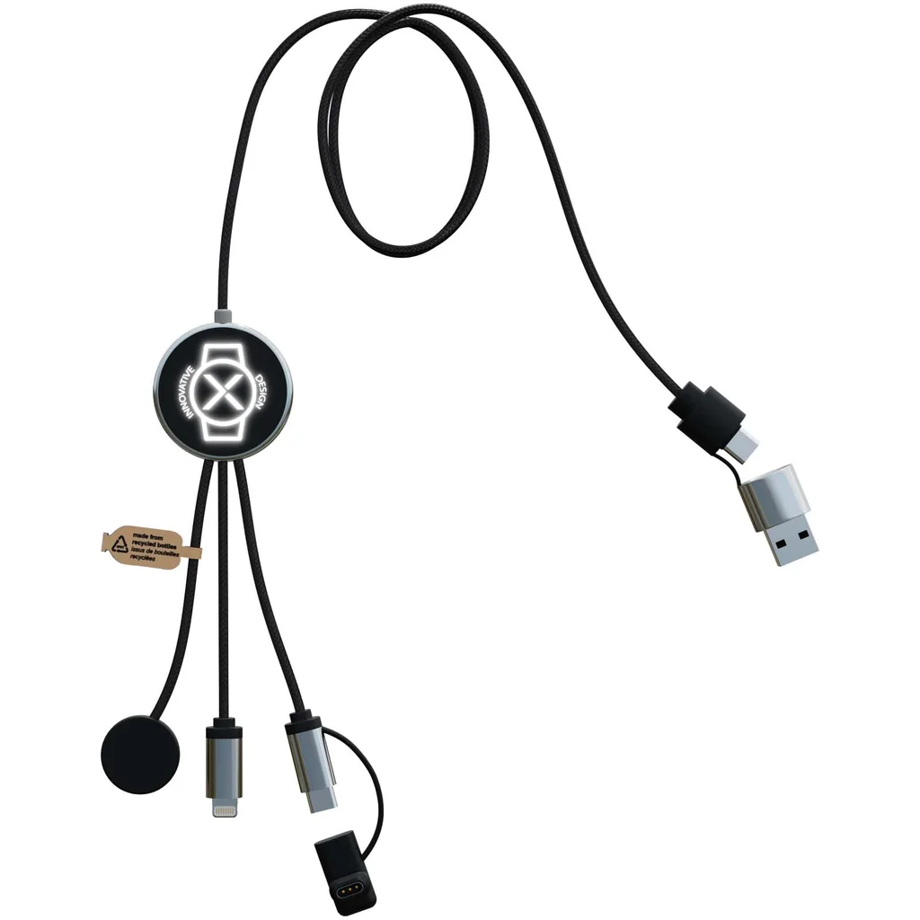 Hovedproduktbilde for Solid svart SCX.design C34 7-i-1 Ladekabel for Smartklokker