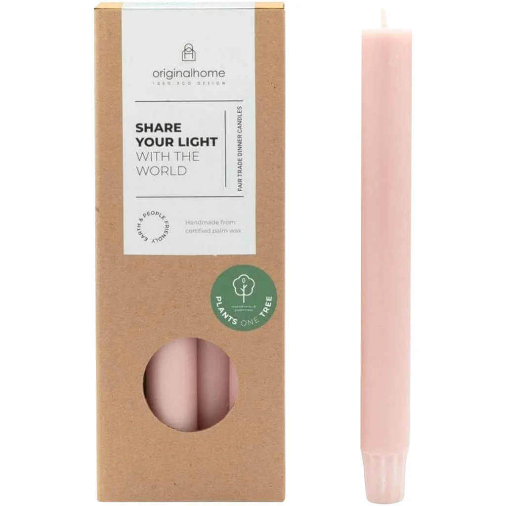 Hovedproduktbilde for Lys rosa Originalhome Matcha Middagslys