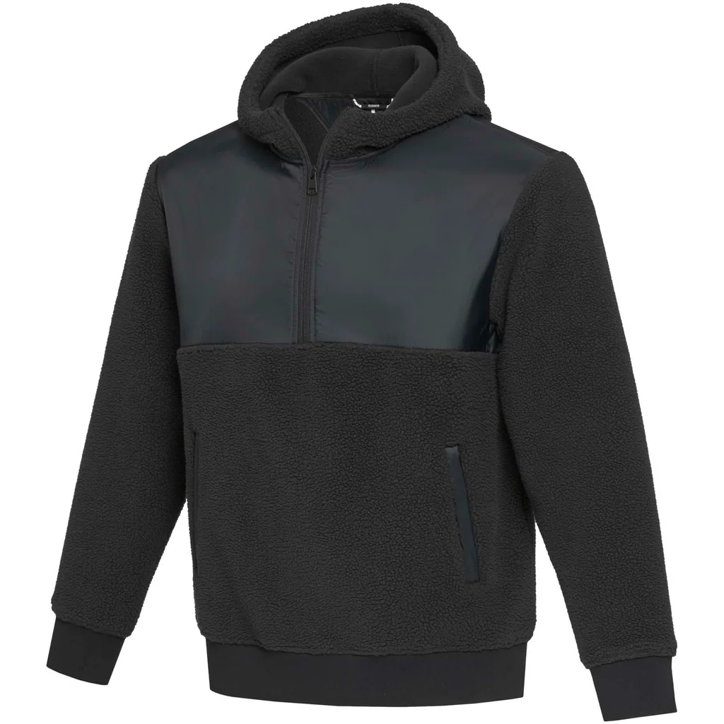 Hovedproduktbilde for Solid svart Elevate Evans RPET Sherpa  Fleecejakke