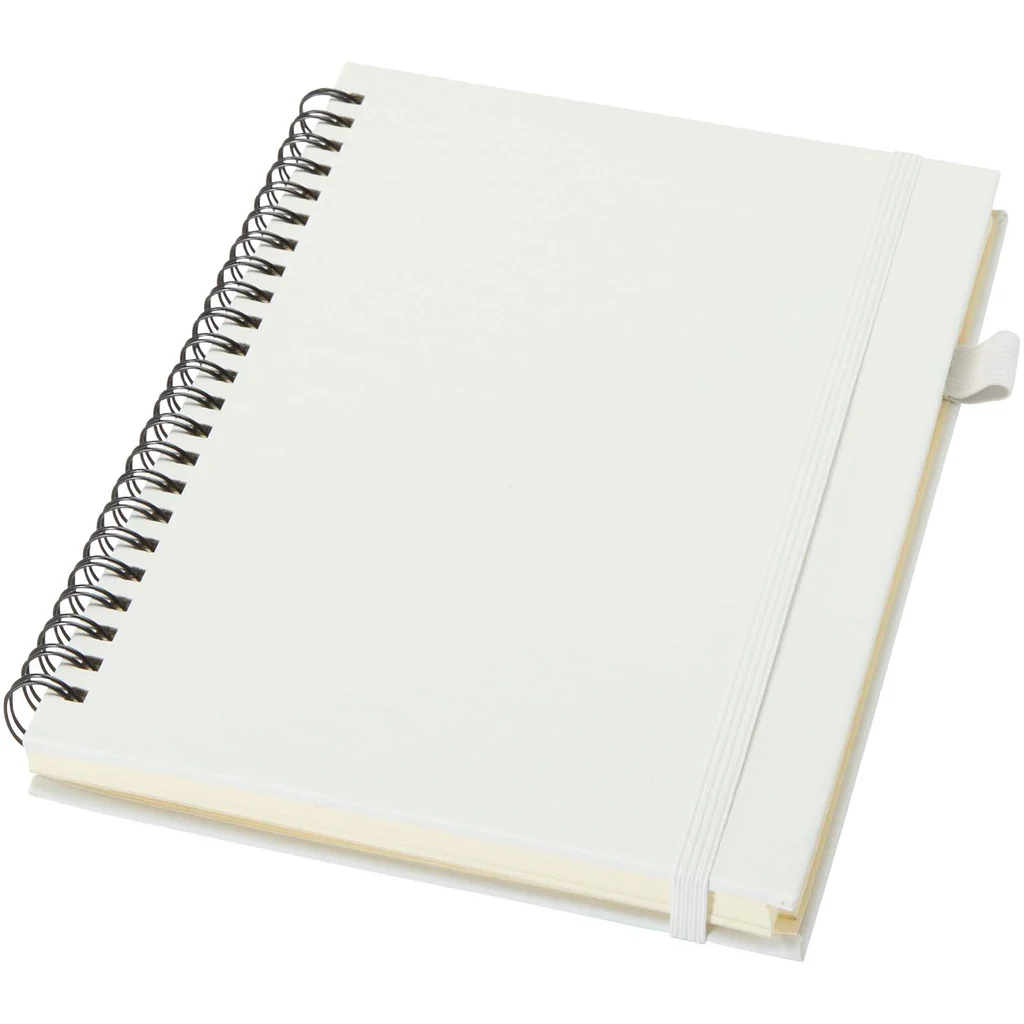 Hovedproduktbilde for Hvit JournalBooks Liss A5 Resirkulert Plast Notatbok med Hardt Omslag