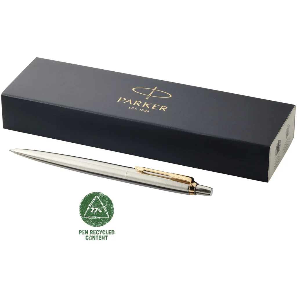 Hovedproduktbilde for Rustfritt Parker Jotter SS Blått Blekk Kulepenn
