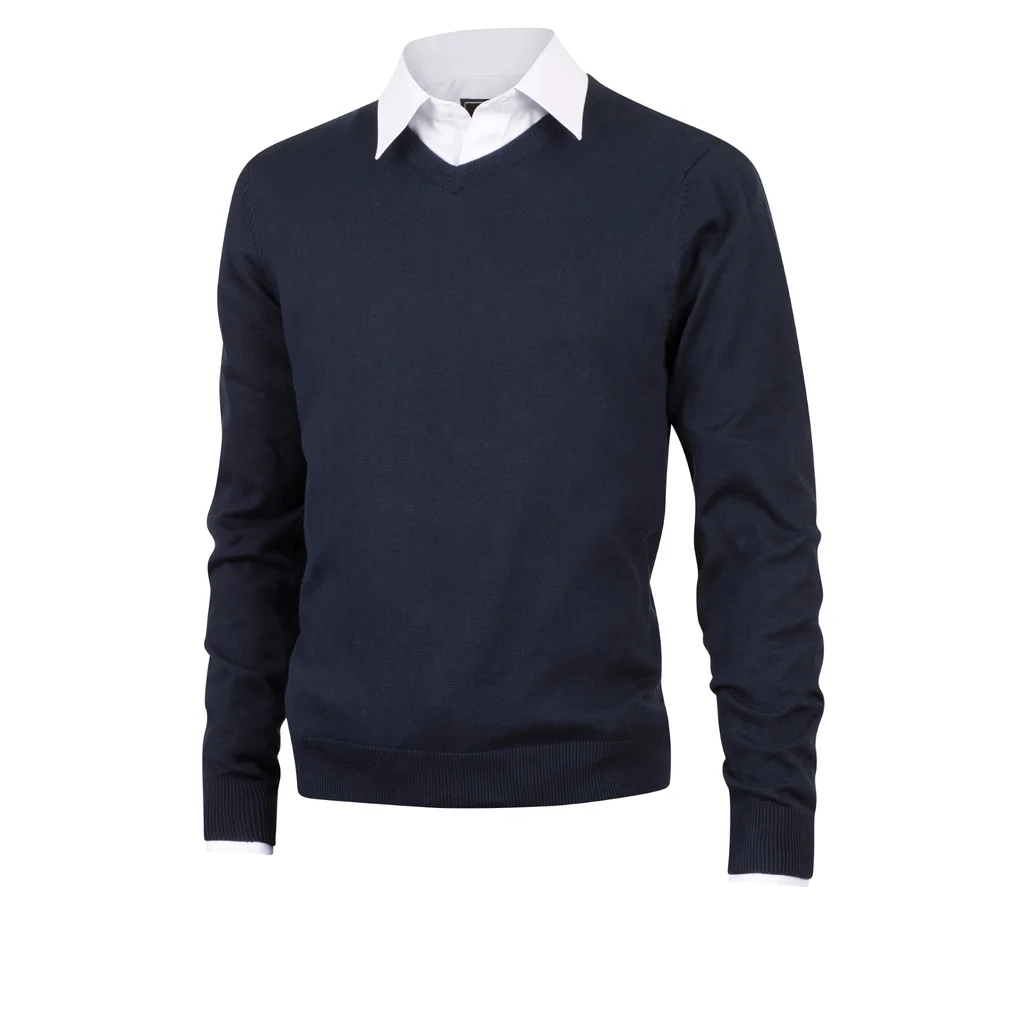 Hovedproduktbilde for Marine Tracker Pima Cotton V-Neck Strikkegenser