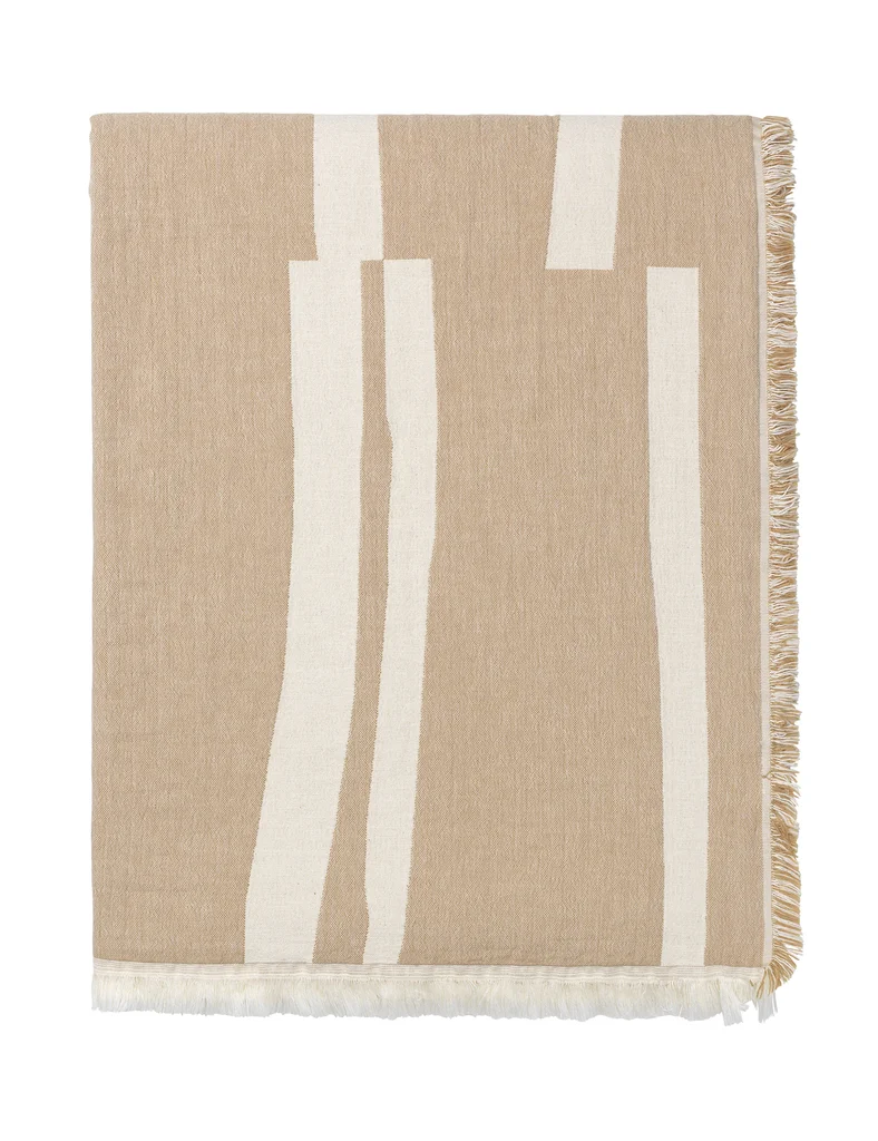 Hovedproduktbilde for Beige Elvang Lyme Grass Økologisk Bomull Pledd
