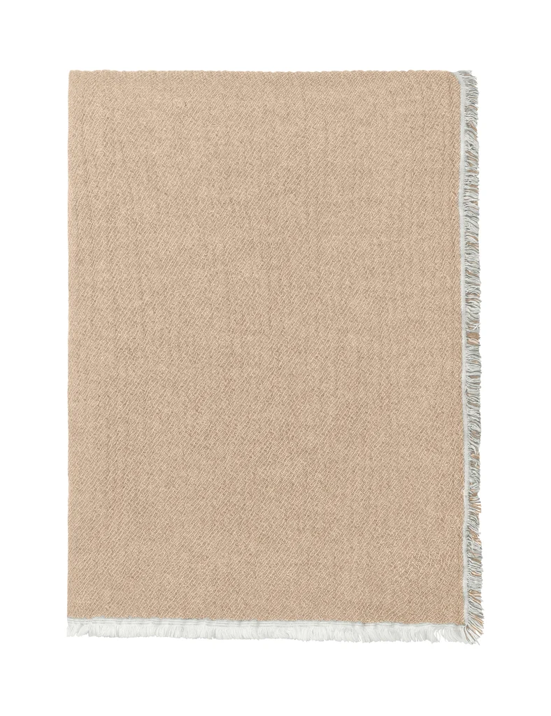 Hovedproduktbilde for Beige Elvang Thyme Økologisk Bomull Pledd