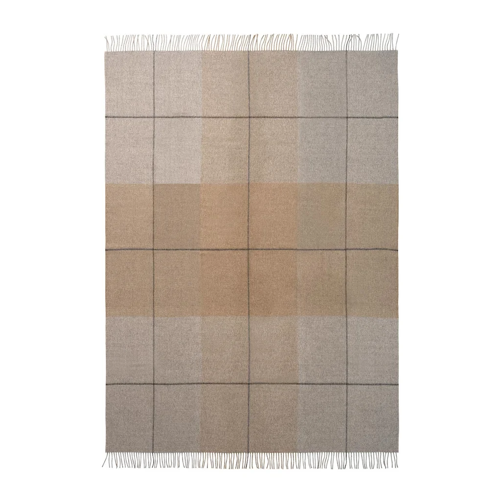 Hovedproduktbilde for Beige/brown Elvang Blocks Baby Alpakkaull