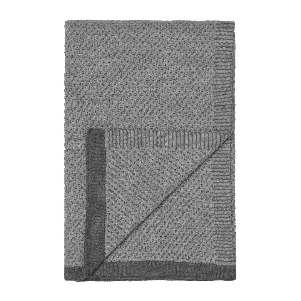 Hovedproduktbilde for Grey Elvang Raindrops Baby Alpakkaull Pledd