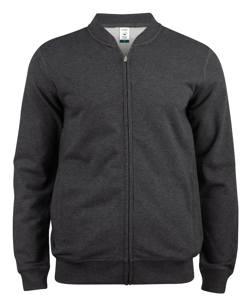 Hovedproduktbilde for Anthracite Melange Clique Premium Økologisk Bomull Collegejakke