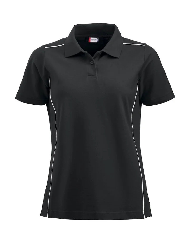 Hovedproduktbilde for Black/White Clique New Alpena Poloskjorte Dame