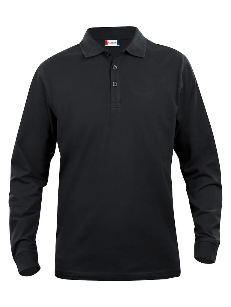 Hovedproduktbilde for Black Clique Basic Langermet Poloskjorte Barn