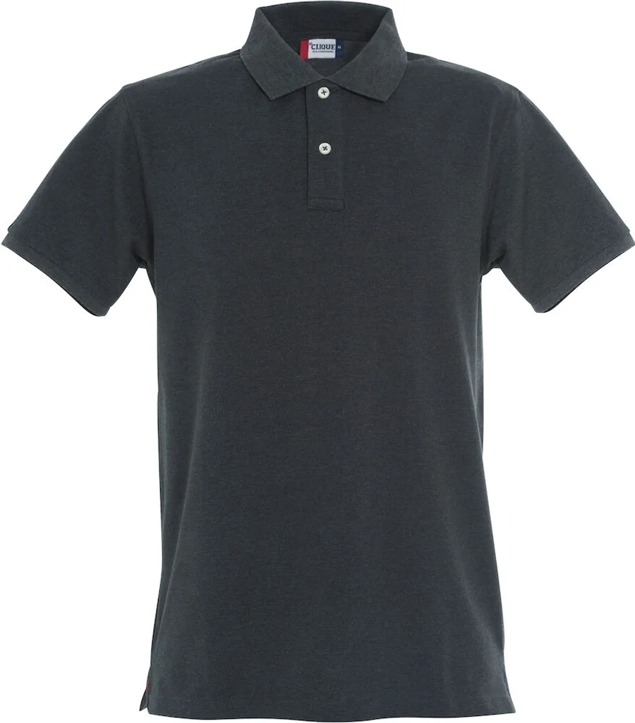 Hovedproduktbilde for Anthracite Melange Clique Stretch Premium Poloskjorte