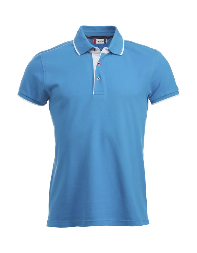 Hovedproduktbilde for Bright Blue/White Clique Seattle Poloskjorte