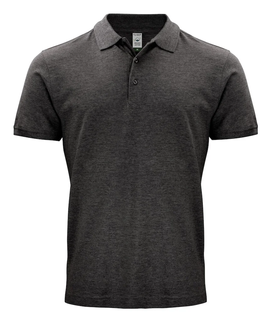 Hovedproduktbilde for Anthracite Melange Clique Classic Økologisk Bomull Poloskjorte