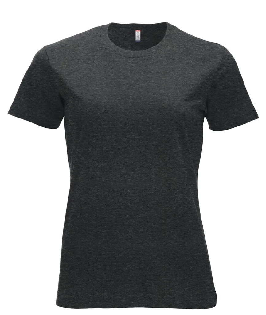 Hovedproduktbilde for Anthracite Melange Clique New Classic-T T-skjorte Dame