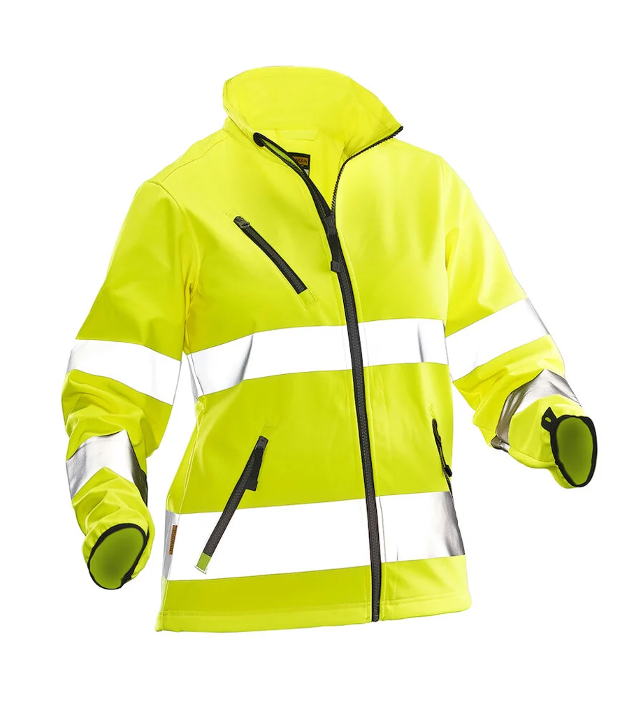 Hovedproduktbilde for Yellow Jobman 1210 Hi-Vis Softshell Jakke Dame