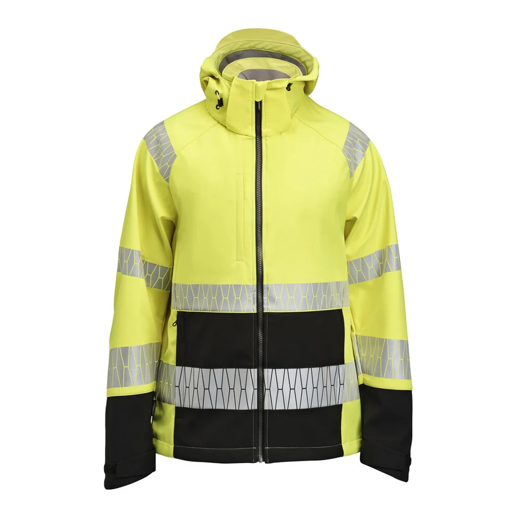 Hovedproduktbilde for Yellow/Black Jobman Hi-Vis Softshell  Jakke