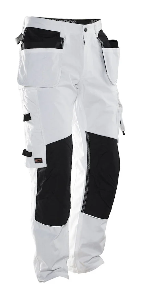 Hovedproduktbilde for White/Black Jobman Bomull Malerbukse