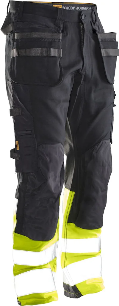 Hovedproduktbilde for Black/HV Yellow Jobman 2134 Core Stretch Håndverksbukse