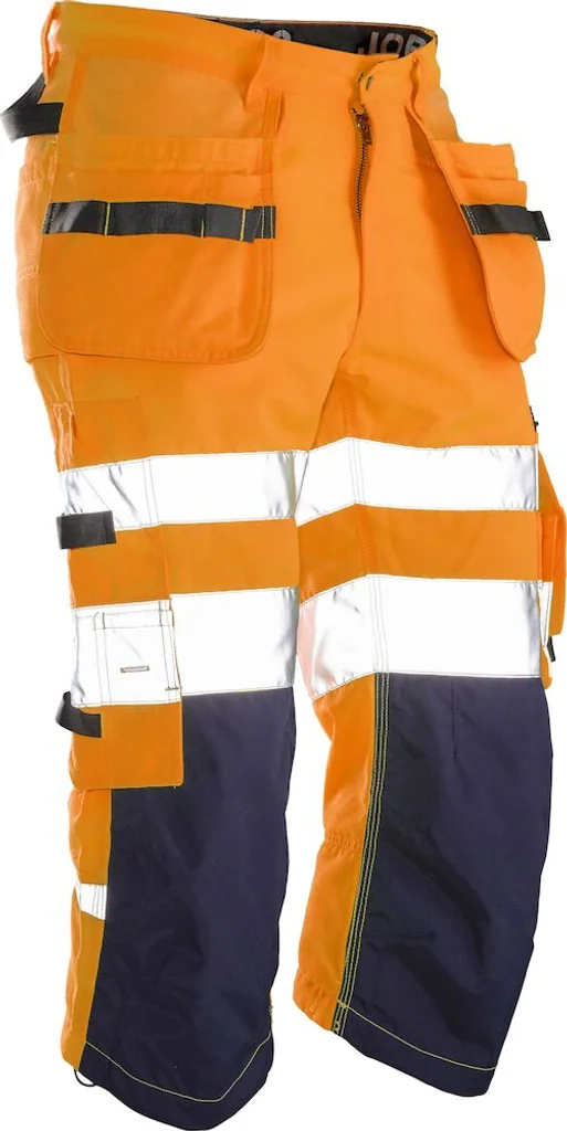 Hovedproduktbilde for Orange/Navy Jobman Hi-Vis Pirat Arbeidsbukse