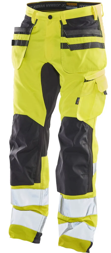 Hovedproduktbilde for Yellow/Black Jobman 2240 Stretch Varsel Håndverksbukse