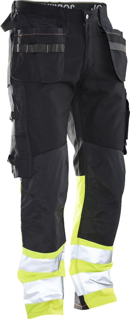 Hovedproduktbilde for Black/Yellow Jobman 2297 Bomull Varsel Håndverksbukse