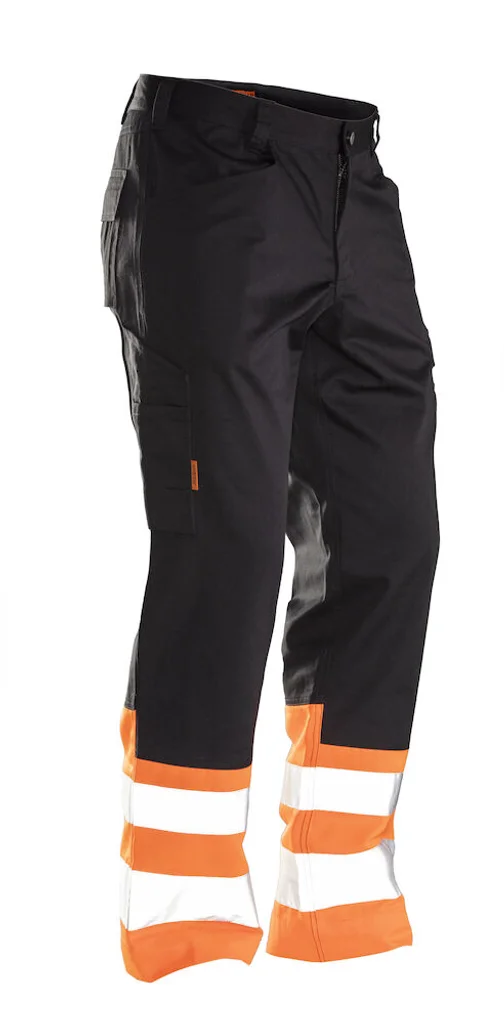 Hovedproduktbilde for Black/HV Orange Jobman  Kl 1 Hi-Vis  Arbeidsbukse