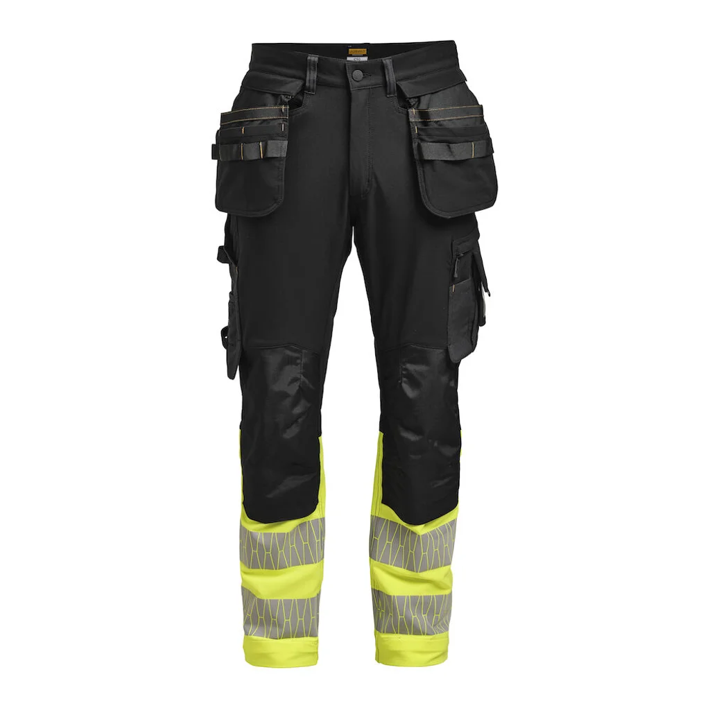 Hovedproduktbilde for Black/HV Yellow Jobman 2392 Stretch Hi-Vis Arbeidsbukse
