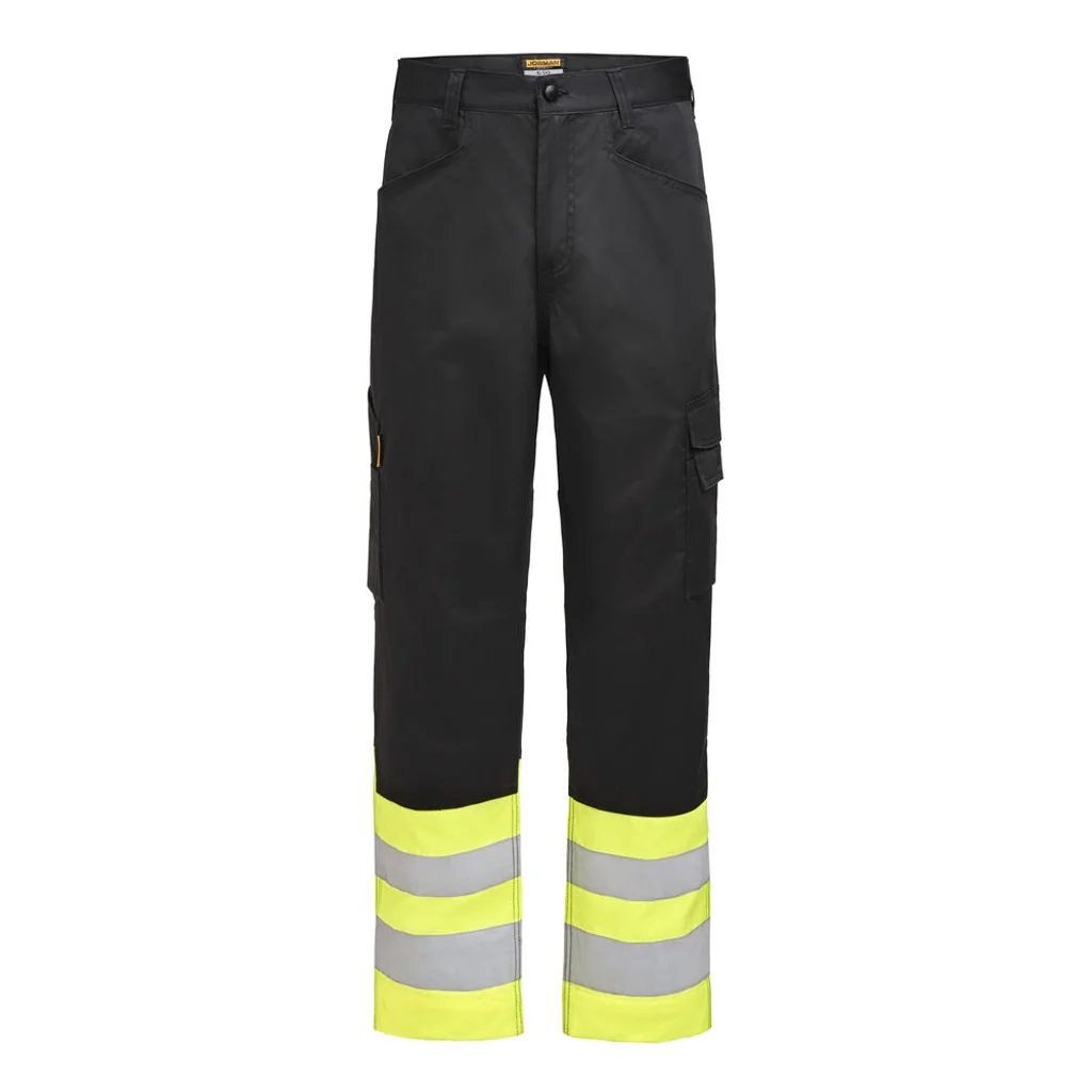 Hovedproduktbilde for Black/HV Yellow Jobman Hi-Vis Kl. 1  Arbeidsbukse Dame