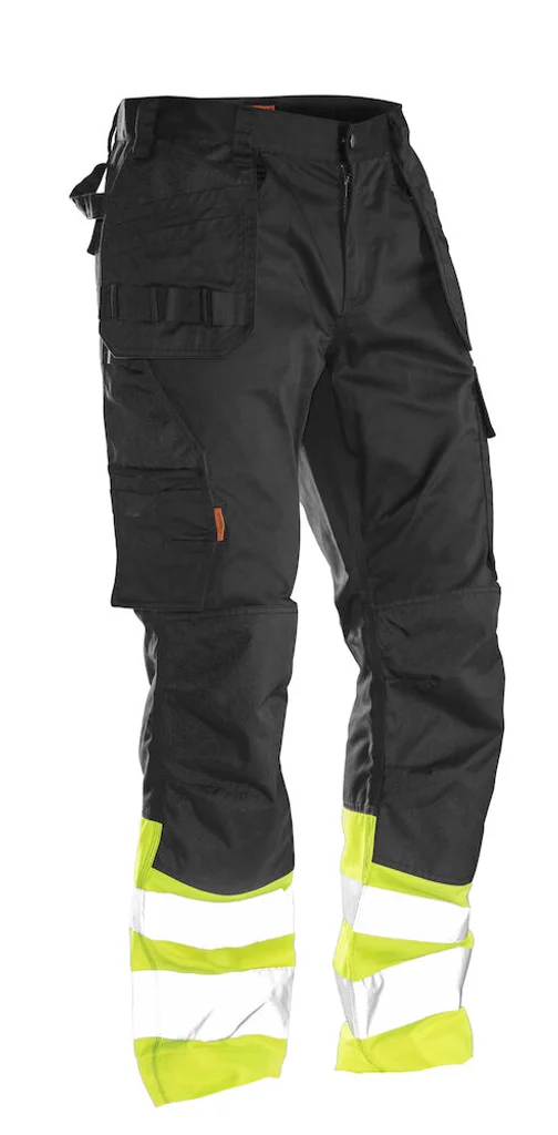 Hovedproduktbilde for Black/HV Yellow Jobman 2513 Varsel Klasse 1 Håndverksbukse