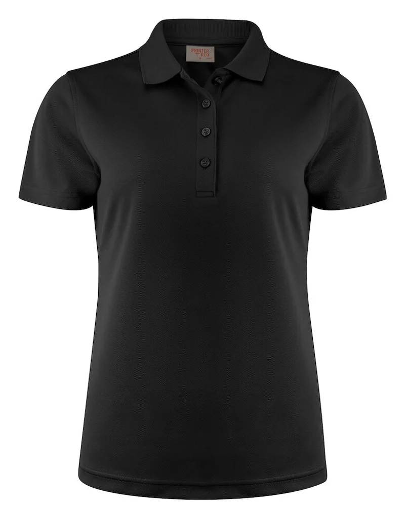 Hovedproduktbilde for Black Printer Smash Poloskjorte Dame