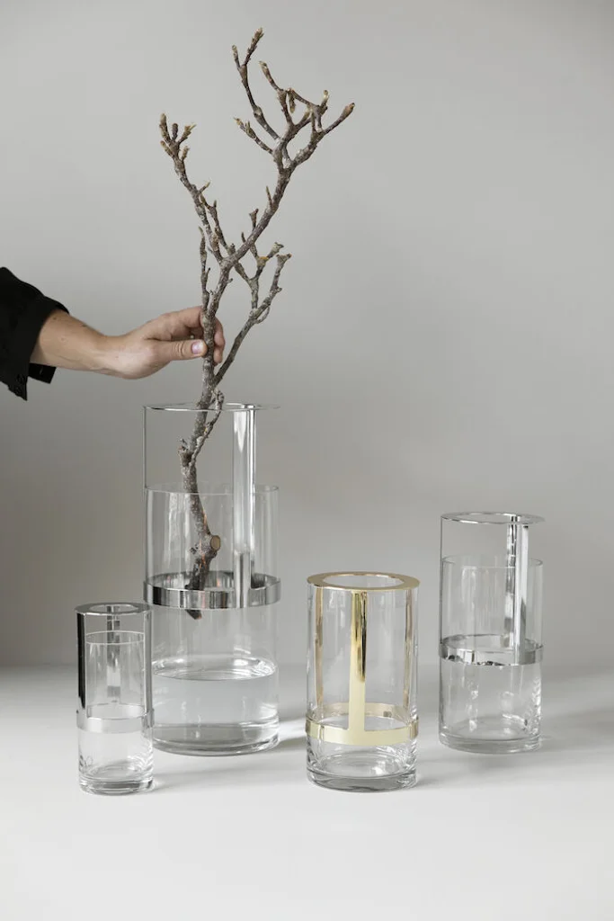 Hovedproduktbilde for 2-15-5018037 Sagaform Hold Glass og Metall Vase Liten