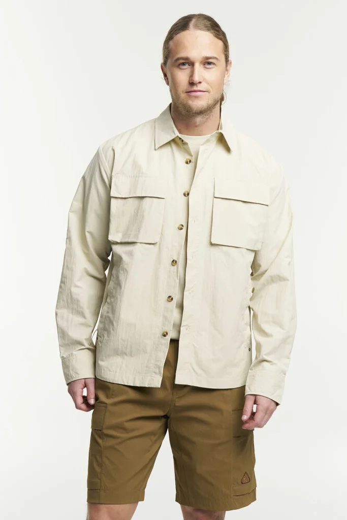 Hovedproduktbilde for Lys beige Tenson Authentic Resirkulert Polyamid Overshirt
