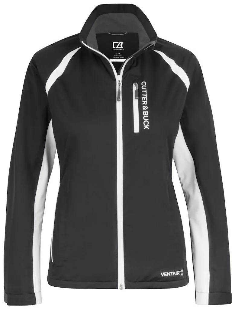 Hovedproduktbilde for Black Cutter & Buck North Shore Regnjakke Dame