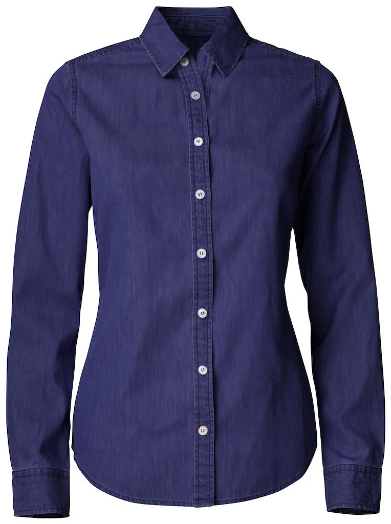 Hovedproduktbilde for Dark Indigo Cutter & Buck Ellensburg Denim Skjorte Dame