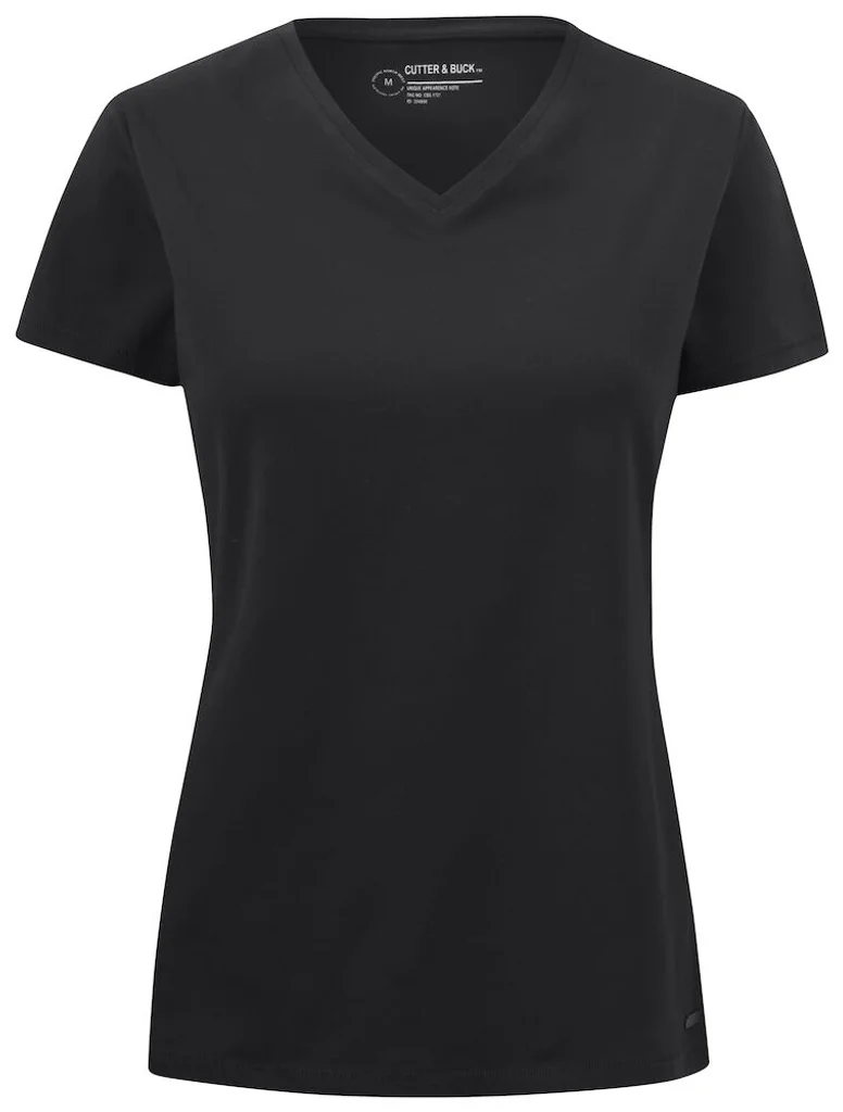 Hovedproduktbilde for Black Cutter & Buck Manzanita V-hals T-skjorte Dame