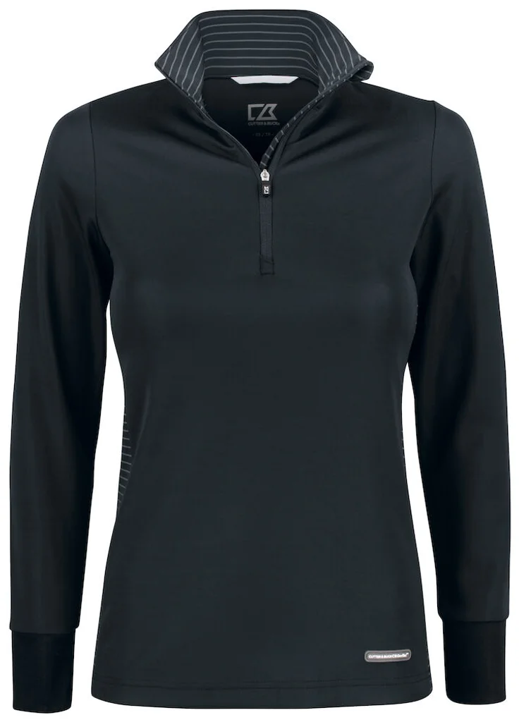 Hovedproduktbilde for Black Cutter & Buck Traverse Half-Zip Genser Dame