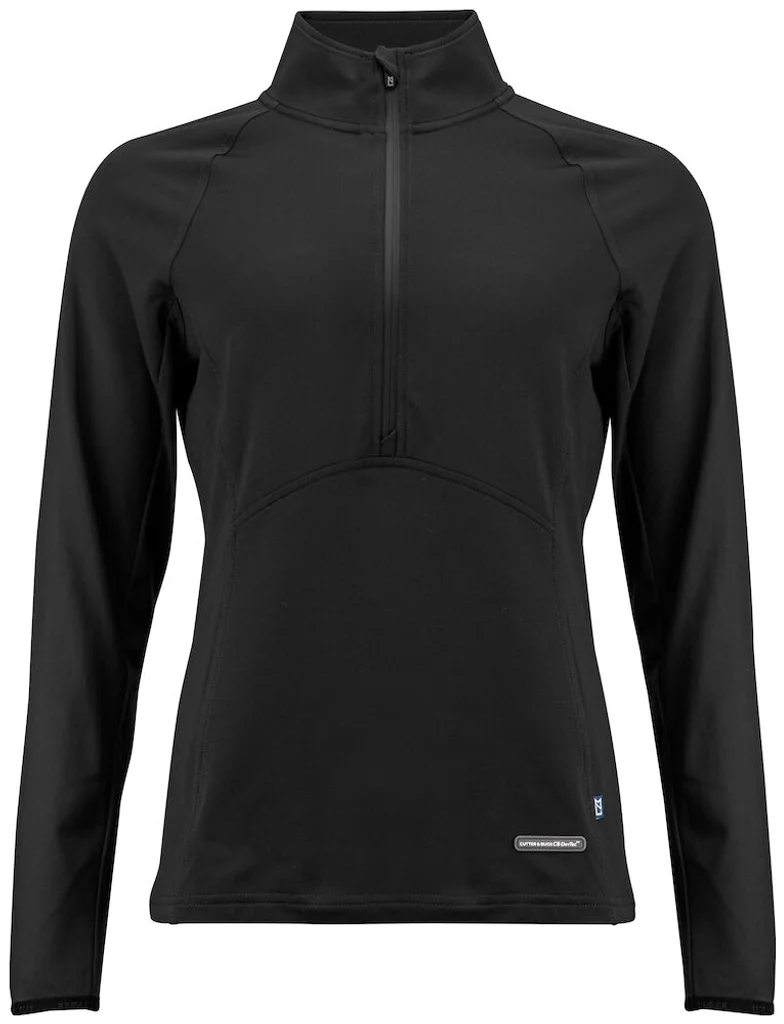 Hovedproduktbilde for Black Cutter & Buck Adapt Half-Zip Genser Dame
