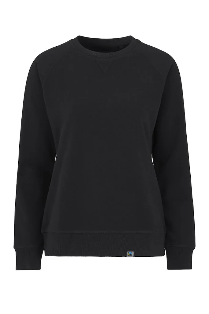 Hovedproduktbilde for Black Cottover French Terry Collegegenser Dame