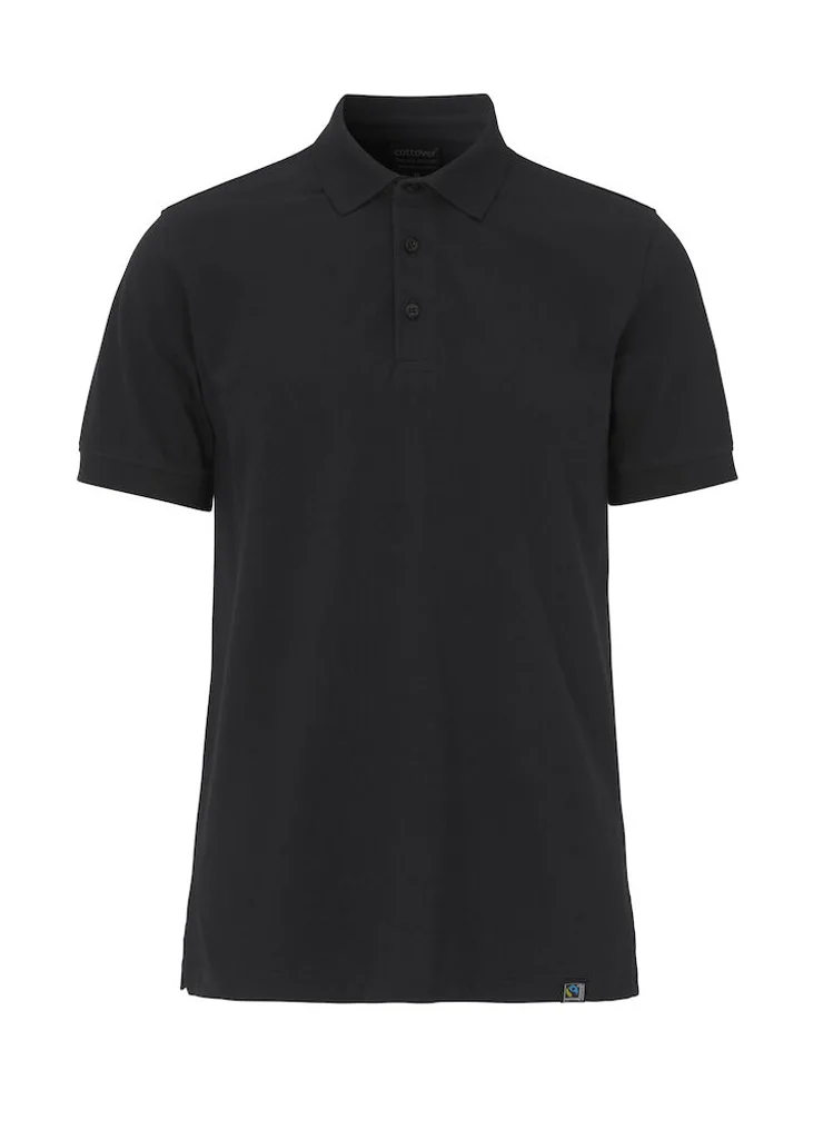 Hovedproduktbilde for Black Cottover Stretch Poloskjorte