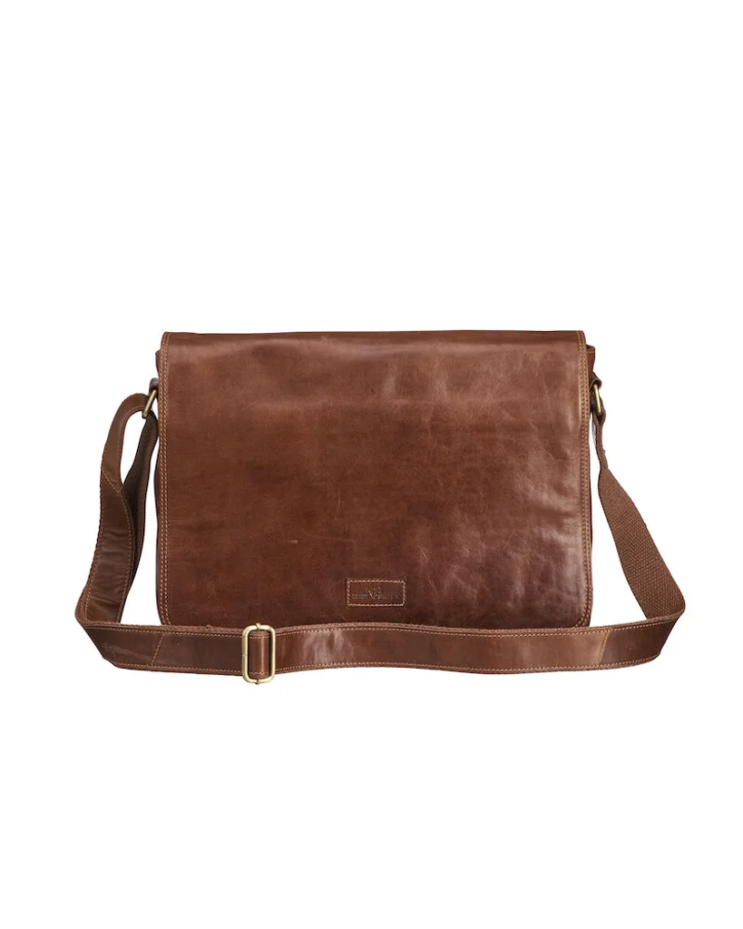 Hovedproduktbilde for Cognac Derby of Sweden Leather Line Skulderveske