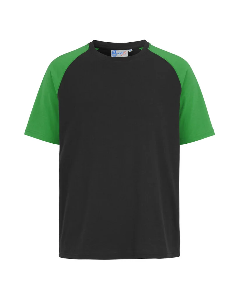 Hovedproduktbilde for Black/Green Graphix Monza Raglan Poloskjorte