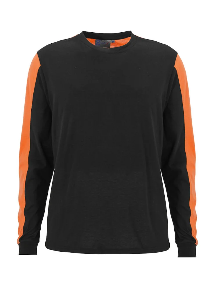 Hovedproduktbilde for Black/Orange Graphix Messina Kontrast Langermet  T-skjorte