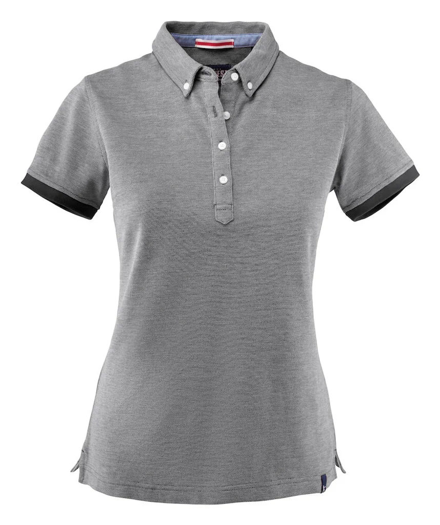 Hovedproduktbilde for Black Melange J. Harvest Larkford Poloskjorte Dame