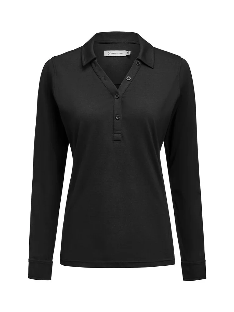 Hovedproduktbilde for Black J. Harvest American Supreme Langermet Poloskjorte Dame